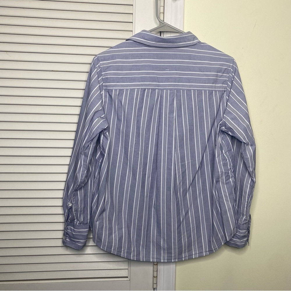 Tommy Hilfiger button down shirt cotton small petite gray - Picture 8 of 10
